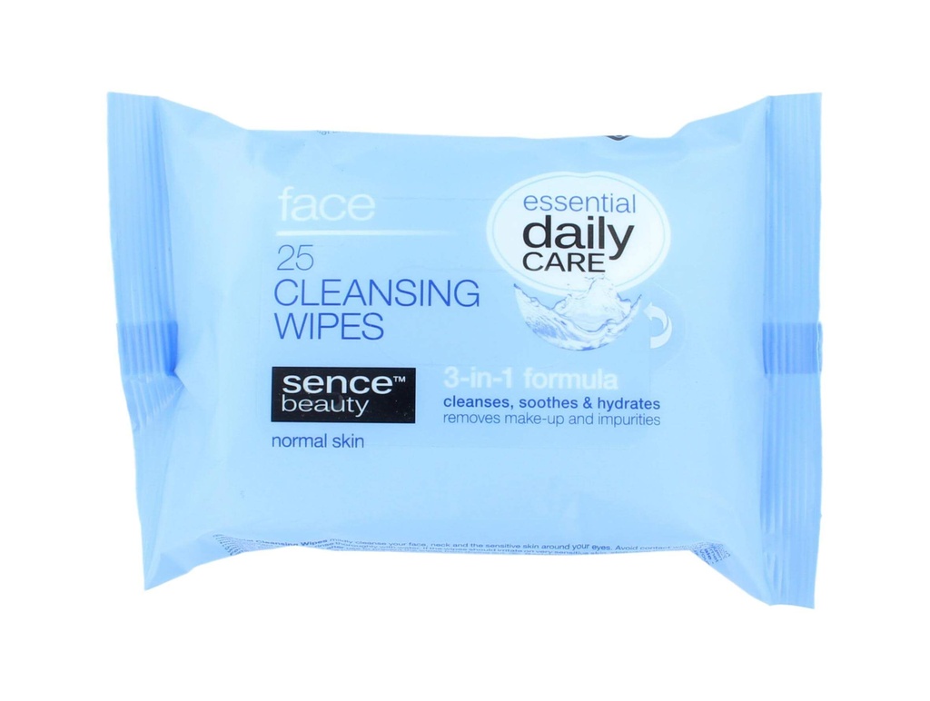 Sencebeauty Facial Cleansing Wipes 3In1 25Pcs
